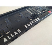 PLAKALIK PLASTİK ALLAH KORUSUN 2ADET FİYATI (METALİK YAZI) SPORT PLAKA ALTLIĞI - 1