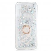 Huawei Y9 Prime 2019 Kılıf Milce Simli Sıvılı Yüzüklü Kapak thumbnail 5