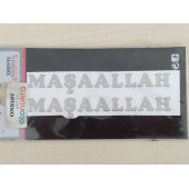 MAŞALLAH STİCKER 10x1cm METALİK (2Lİ FİYAT) MAŞALLAH YAZISI, MAŞALLAH ETİKETİ ÇIKARTMASI - 2