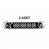 2 ADET Siyah-Beyaz Araç Park Telefon Numaratörü Tel No Gösterici Numaratik YDNMR210 - 1