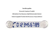 2 ADET Beyaz-Mavi Araç Park Telefon Numaratörü Tel No Gösterici Numaratik YDNMR216 - 2