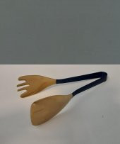 Roy Kıng Çelik Salata Maşası Mat Altın Lacivert - 1