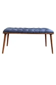 DTM HOME Antrasit Mavi Kapitone Bench Puf - 2