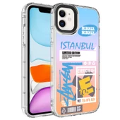 iPhone 12 Kılıf Renkli Desenli Sert Silikon Zore Korn Kılıf thumbnail 2