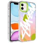 iPhone 12 Kılıf Renkli Desenli Sert Silikon Zore Korn Kılıf thumbnail 5