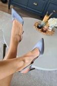 036 3110 Topukla Kadın Saten Stiletto Ayakkabı - 8
