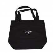 KAĞIT UÇAK BASKILI TASARIM LARGE OMUZ ÇANTASI SİYAH - 1