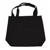 KAĞIT UÇAK BASKILI TASARIM LARGE OMUZ ÇANTASI SİYAH - 2