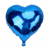 Parti Malzemesi Kalp Balon Folyo Mavi 45 cm 18 inç - 1
