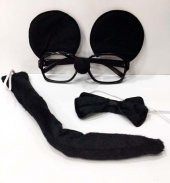 Parti Malzemeleri Mickey Mouse Gözlüğü Papyonu Kuyruğu Seti - 1
