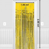 Parti Aksesuar Işıltılı Duvar ve Kapı Perdesi Gold 90x200 cm thumbnail 1