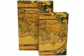 Kutu Kitap Harita 2li Set Dekoratif Hediyelik - 2