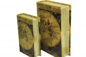 Kutu Kitap Harita 2li Set Dekoratif Hediyelik - 3