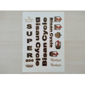 BİSAN STİCKER SETİ (12 PARÇALI) BİSİKLET STİCKER, BİSAN ARMASI BİSAN YAZISI BİSAN ETİKETİ ÇIKARTMASI - 1