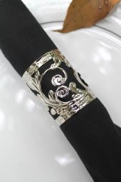 6 Adet Silver Sheyma Ram Valiant Luxury Metal Peçete Halkası thumbnail 1