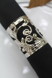 6 Adet Silver Sheyma Ram Valiant Luxury Metal Peçete Halkası thumbnail 2