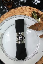 6 Adet Silver Sheyma Ram Valiant Luxury Metal Peçete Halkası thumbnail 3