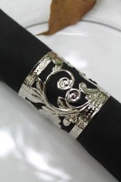 6 Adet Silver Sheyma Ram Valiant Luxury Metal Peçete Halkası thumbnail 5