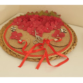 Kırmızı Nişan Tepsisi & Magnet & Davetiye Seti - 1