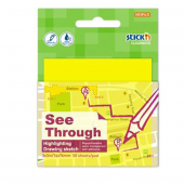 Hopax Stıckn Yapışkanlı Not Kağıdı Yarı Saydam 50 YP 76x76 Neon Sarı 21709 - 2