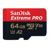 SanDisk Extreme Pro 64GB 200/90MB/s microSDXC UHS-I A2 V30 Adaptörlü Hafıza Kartı SDSQXCU-064G-GN6MA thumbnail 1
