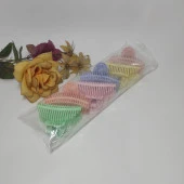 Midye Toka 6'lı Pastel Renk Saç Tokası Unicorn Kelebek Kıskaçlı Saç Tokası 8 cm Mandal Toka - 5