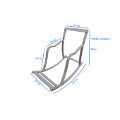 Mobildeco Paşa Ahşap Şezlong Sallanan Sandalye ve Dinlenme Koltuğu gri - 5