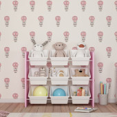 Mordeka 9 Sepetli Pembe Oyuncak Dolabı - 3