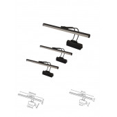 EWP Aydınlatma Banyo Tablo Ayna Üstü Led Flüt Aplik Kablosuz Pilli Gün Işığı 35cm & 50cm 3'lü Set - Siyah - 1