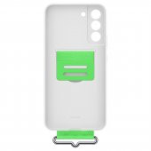 Samsung Galaxy S22+ Kayışlı Silikon Kılıf Beyaz(Samsung Türkiye Garantili) - 2