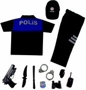 UNİSEX ÇOCUK POLO YAKA TÜRK SİVİL TOPLUM POLİS KOSTÜMÜ SİVİL TOPLUM POLİS ÜNİFORMASI - 2