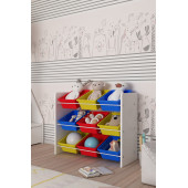 Mordeka Renkli 9 Sepetli Montessori Oyuncak Dolabı - 3