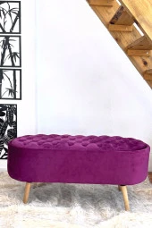 DTM HOME Mor Kapitone Bench Puf - 1