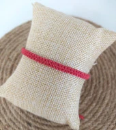 Kırmızı Uğur Şans Aşk Bilekliği Makrome İp Ayarlanabilir Bilezik Kadın Kız Takı thumbnail 2