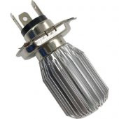 H4 BA20D Dc 12V 6500K Cob LED Motosiklet Beyaz Işın Far Ampul - 5
