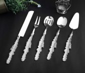 ROY KING Tüy 5 Parça Servis Seti Gümüş EYM 002 - 1