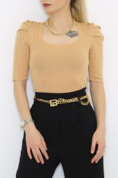 Kare Yaka Triko Sütlükahve - 7272.352. - 1