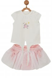 Andywawa Kız Bebek Unicorn Motifli Bağlama Detaylı Alt Üst Takım AC22718 - 1