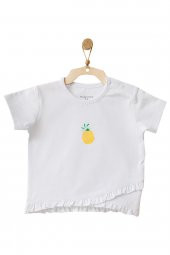 Andywawa Kız Bebek Ananas Desenli Alt Üst Sarı Şort Takım AC21633R - 2