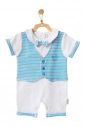 Andywawa Erkek Bebek Balina Motifli Papyonlu Tulum AC21547R - 1