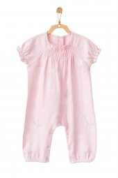 Andywawa Kız Bebek Çiçek Desenli Pembe Tulum AC21794R - 1