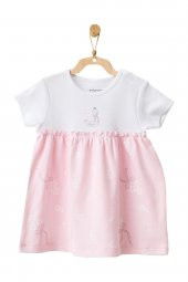 Andywawa Kız Bebek Ördek Desenli Pembe Elbise AC21802R - 1