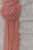 Andywawa Kız Bebek Gül Detaylı Ekru Elbise AC22577 - 3