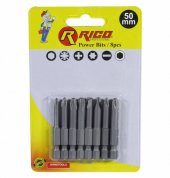 Rico 005-KK1130 Yıldız Düz Bits Uç Seti PH+PZ+SL 8 Parça 50 mm - 2