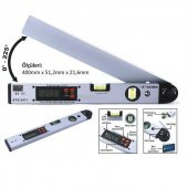 Bts 12471 2 Sulu Gönye Dijital Açı Ölçerli Su Terazisi 16"/40cm - 1