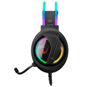 RAMPAGE RM-K17 X-MONARCH SİYAH USB 7.1 RGB HEADBAND GAMING MİKROFONLU OYUNCU KULAKLIĞI - 3