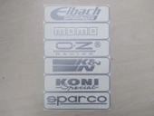 AYNA ALTI SPORT YAZI SETİ STİCKER GRİ 27x17cm (6 PARÇALI) SPARCO MOMO OZ RACİNG ETİKETİ ÇIKARTMASI - 1