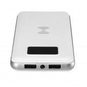 S-link IP-G10W 10000mAh LCD Göstergeli Kablosuz Powerbank Beyaz Taşınabilir Pil Şarj Cihazı - 2