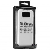 S-link IP-G10W 10000mAh LCD Göstergeli Kablosuz Powerbank Beyaz Taşınabilir Pil Şarj Cihazı - 4