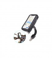 BİSİKLET MOTOSİKLET SCOOTER ATV TELEFON TUTUCU FERMUARLI AYNA BAĞLANTILI - 1